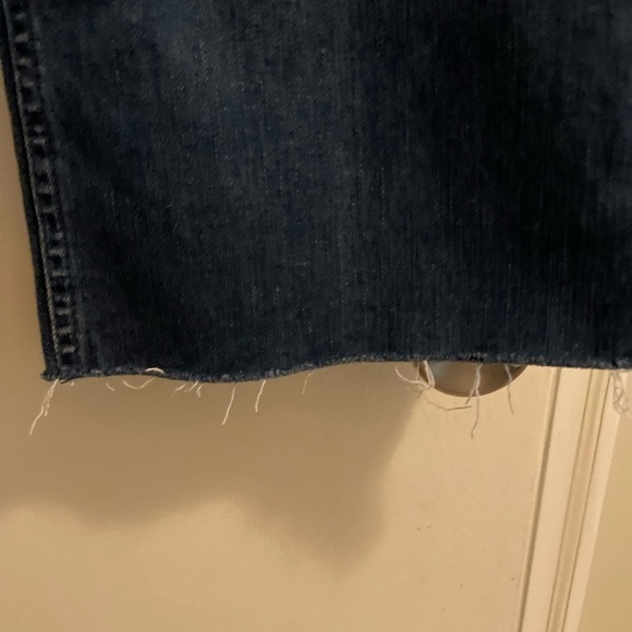 J. Jill Kick Flare Ankle Frayed Hem Denim Jean Size 10 - Picture 4 of 16